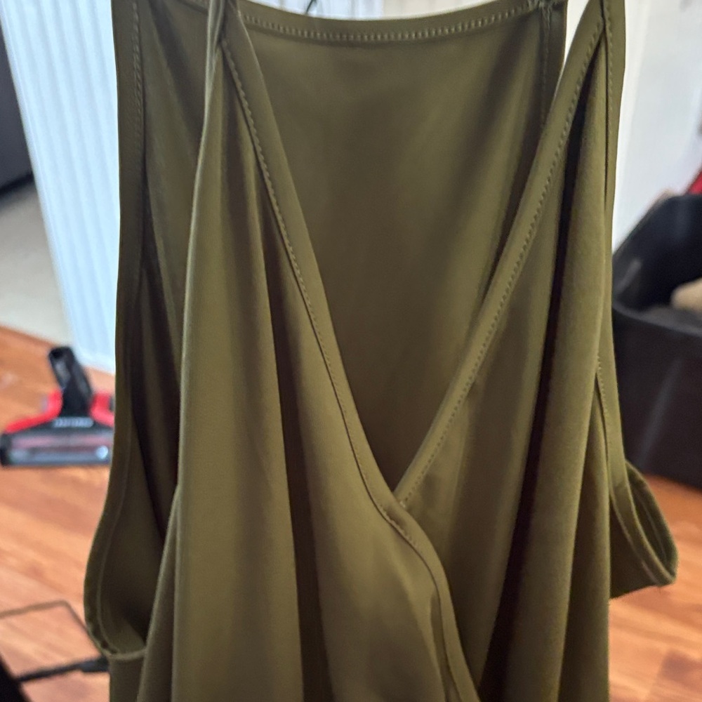Olive Green Sleeveless Top